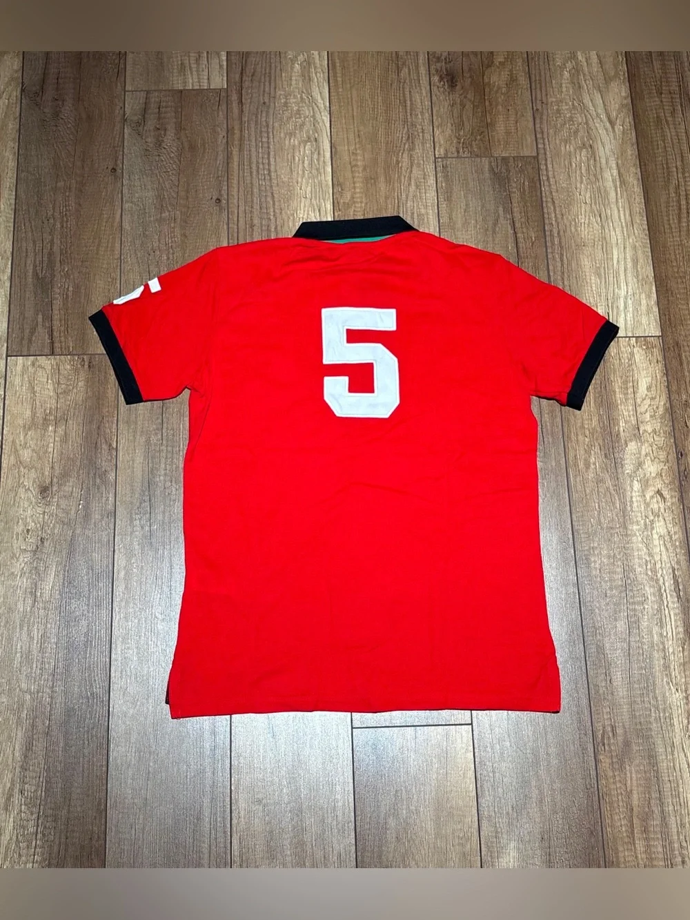 Polo Ralph Lauren Custom Slim Fit Red Milan Italy Polo Shirt Quarter Button Up